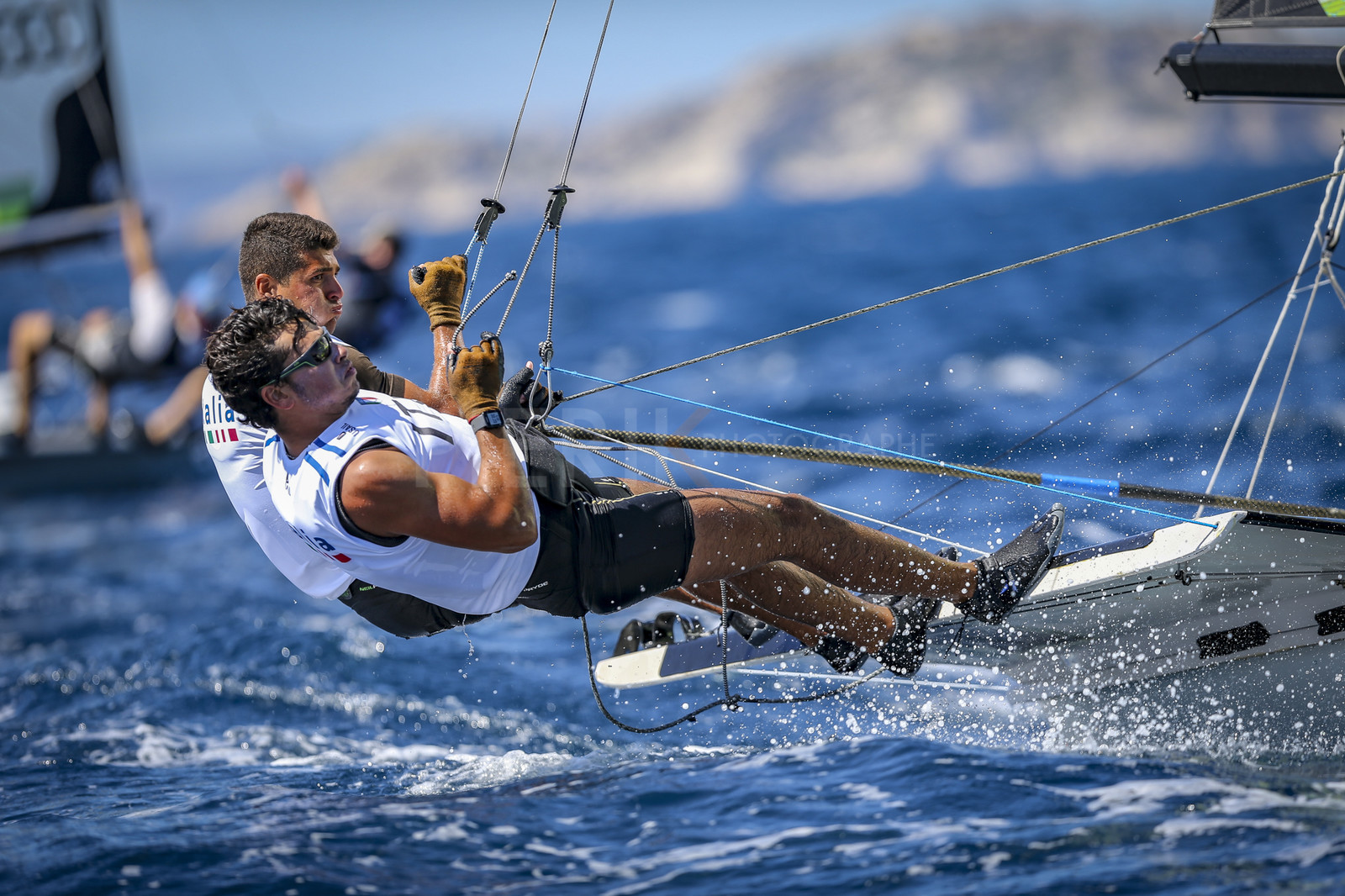 Marseilles France is hosting more than 200 sailors from 28 nations for the 2018 Junior Worl Championship of 49er, 49erFX and Nacra 17. Held from 28 august to 1st september 2018. © Pierick Jeannoutot