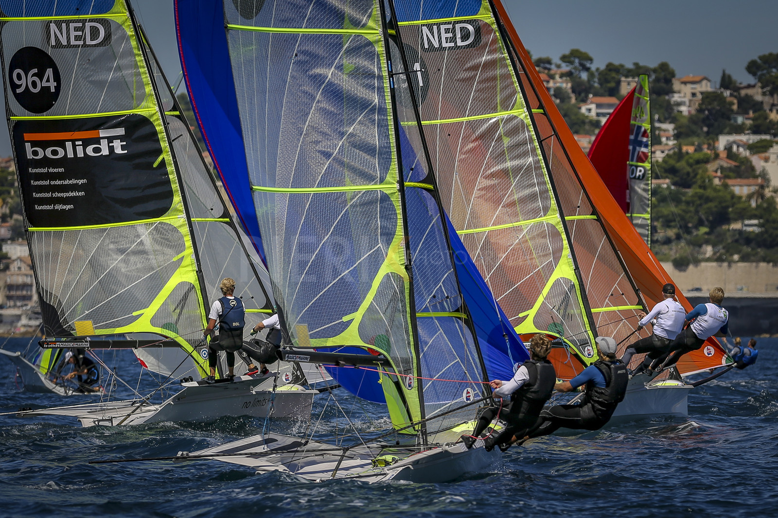Marseilles France is hosting more than 200 sailors from 28 nations for the 2018 Junior Worl Championship of 49er, 49erFX and Nacra 17. Held from 28 august to 1st september 2018. © Pierick Jeannoutot
