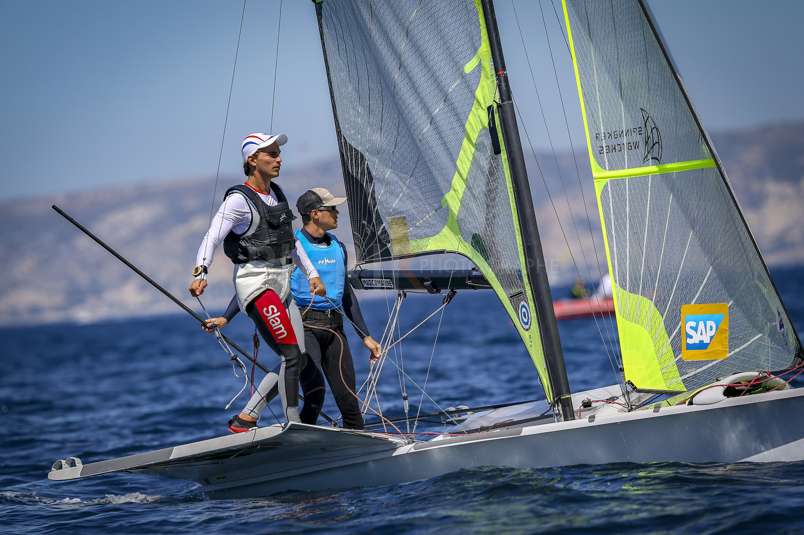 Marseilles France is hosting more than 200 sailors from 28 nations for the 2018 Junior Worl Championship of 49er, 49erFX and Nacra 17. Held from 28 august to 1st september 2018. © Pierick Jeannoutot
